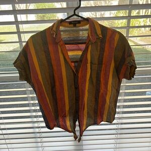 Madewell Striped Button-Up Shirt - size XS